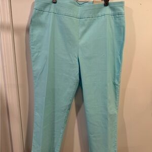 Chico's Aqua Brigitte Crop Pants